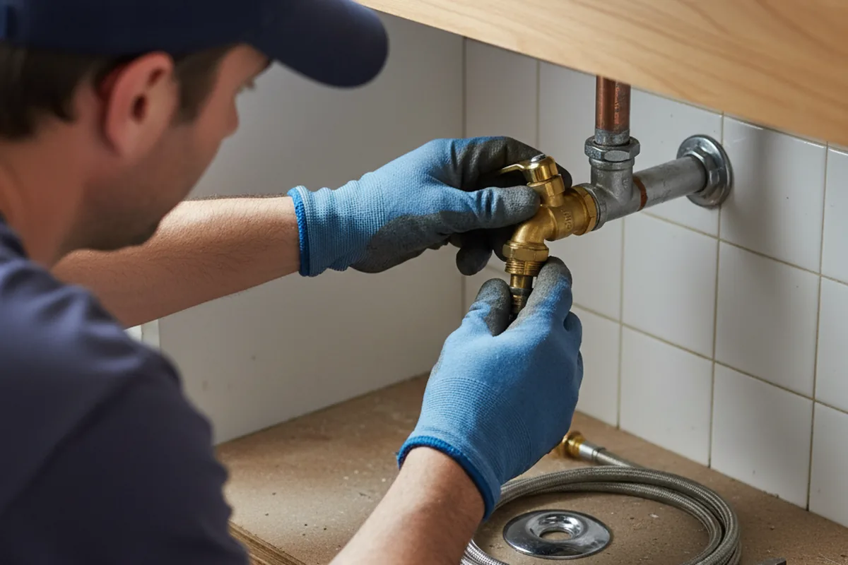 Shutoff valve and fitting work during Emergency Plumbing in Allen